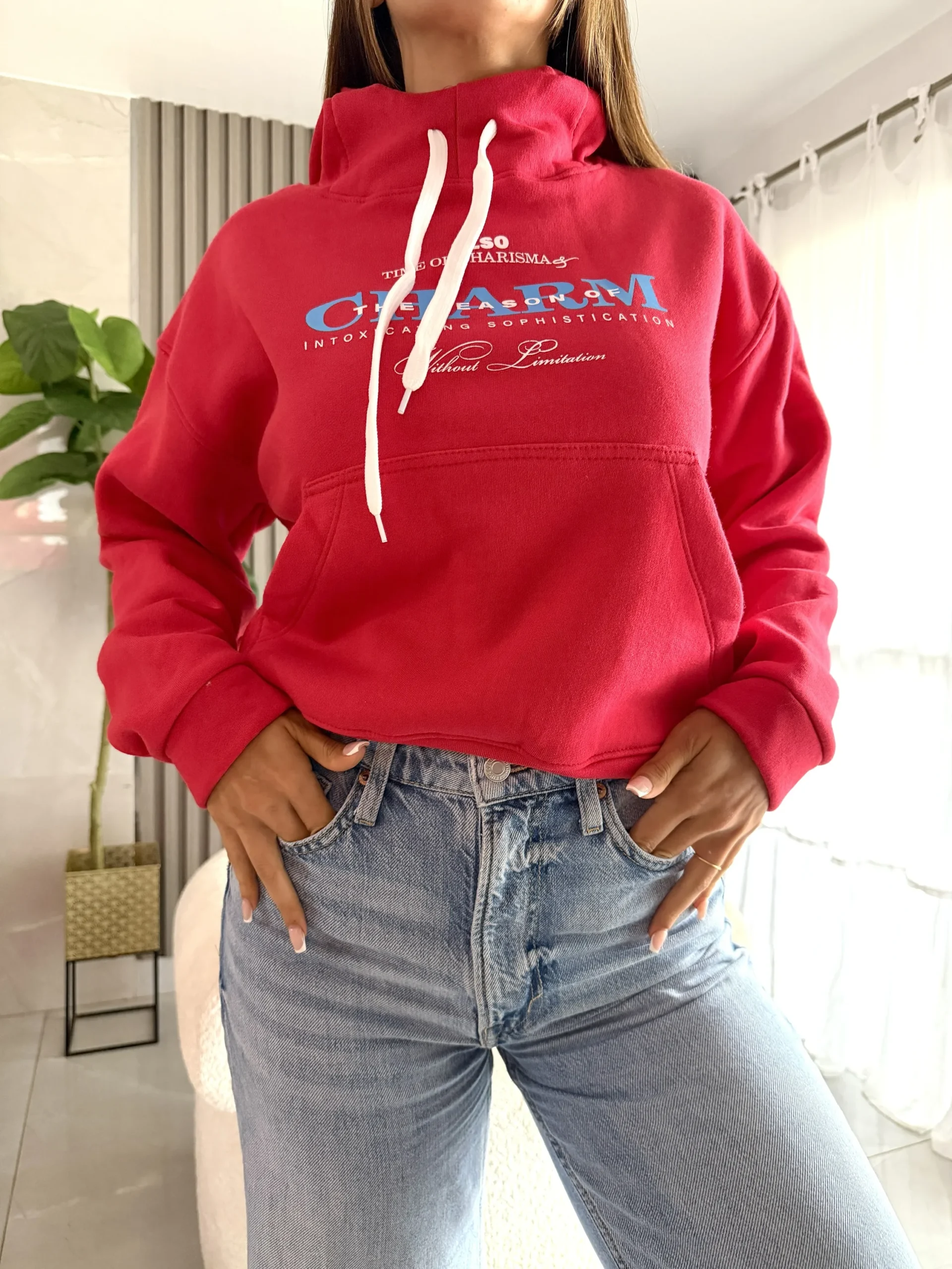 Alternative view of Buzo canguro frisado