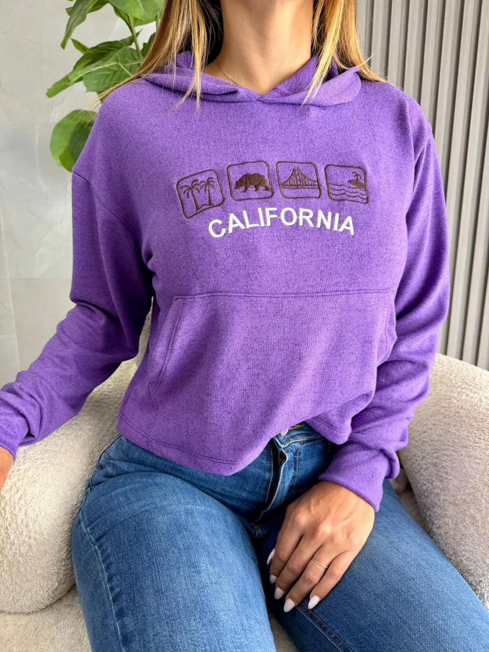 Buzo canguro lanilla CALIFORNIA
