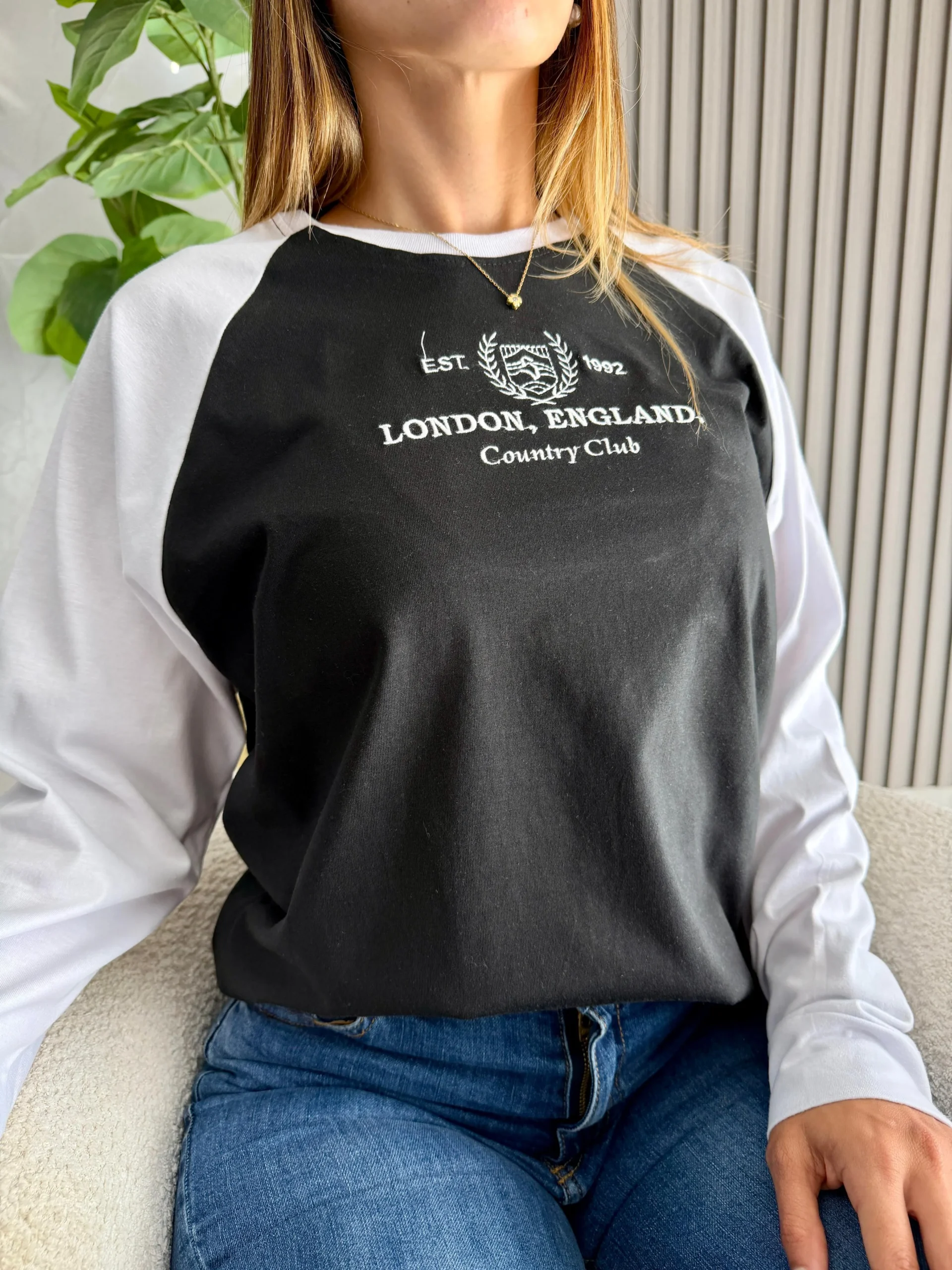 Alternative view of Camiseta combinada algodón LONDON