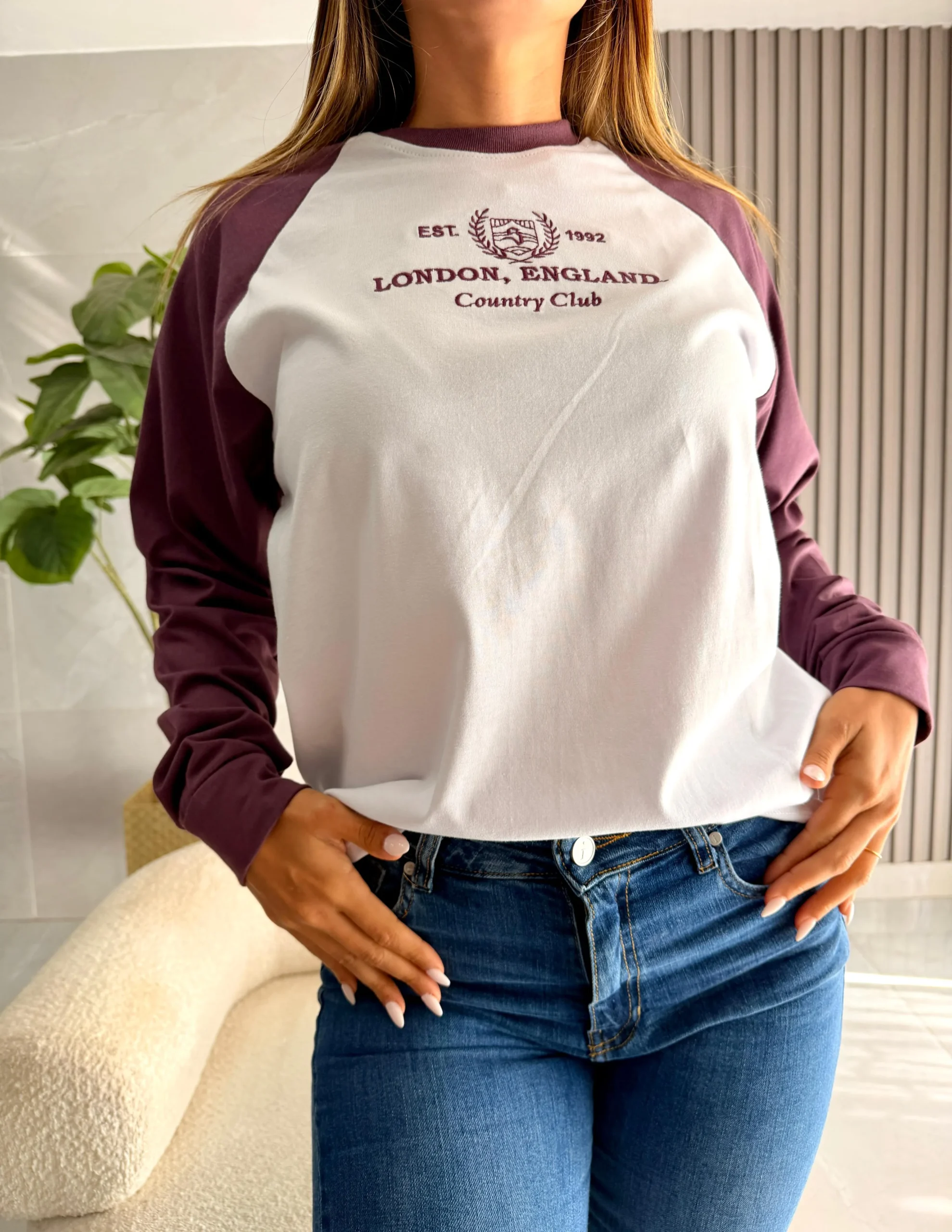 Camiseta combinada algodón LONDON - Image 5