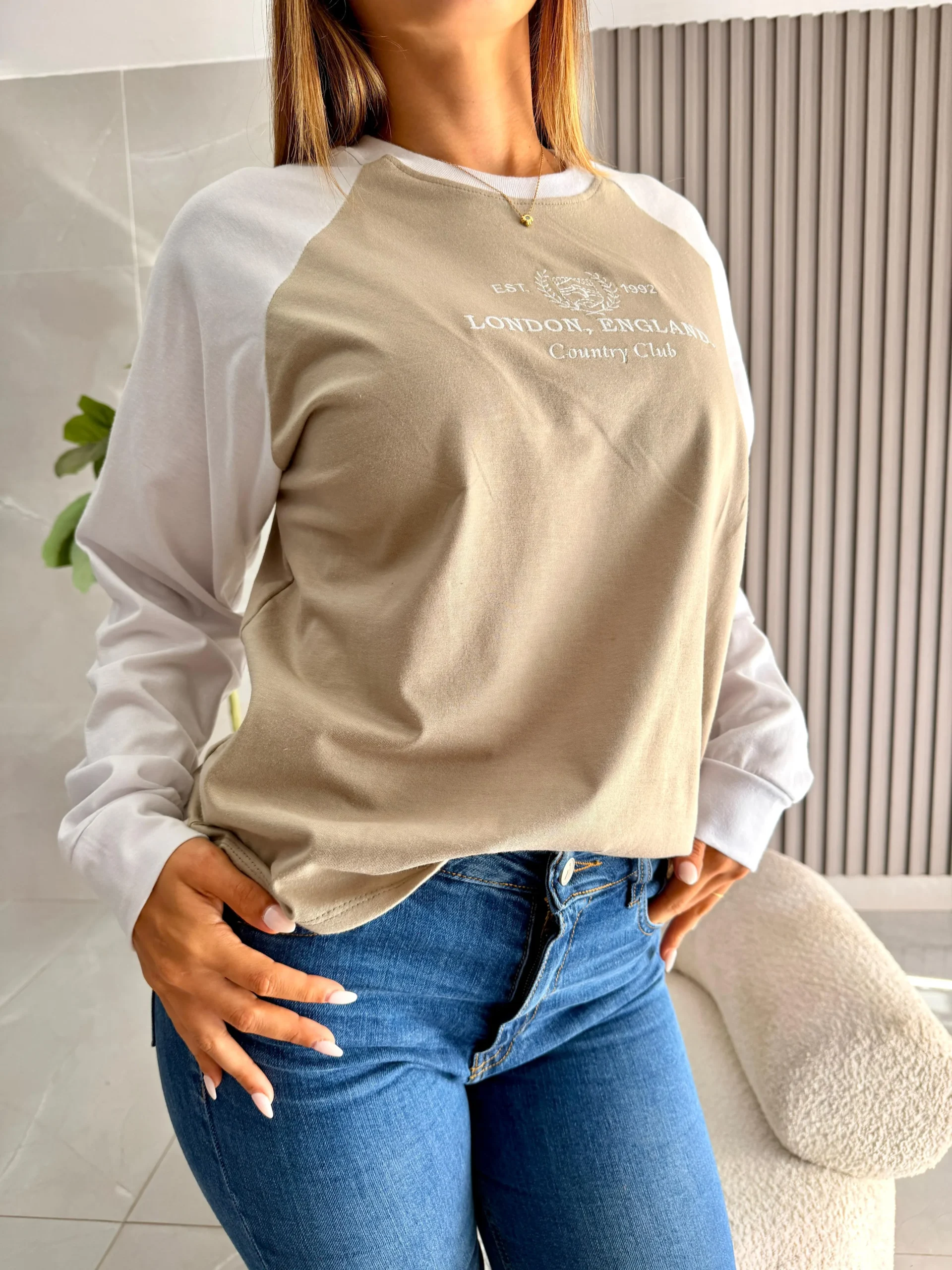 Camiseta combinada algodón LONDON - Image 7