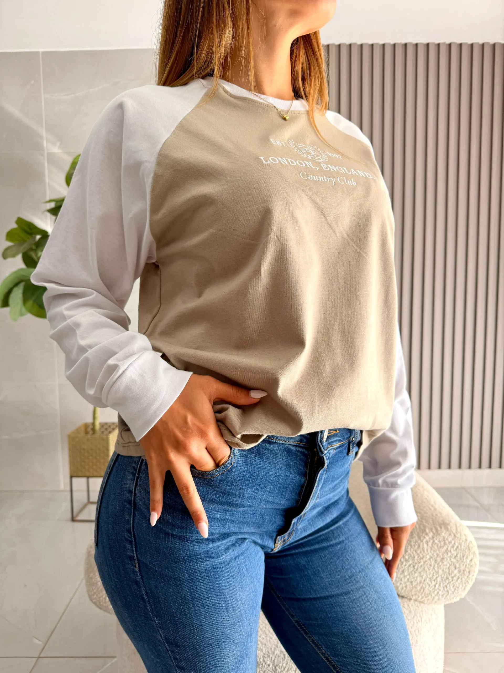 Camiseta combinada algodón LONDON - Image 8