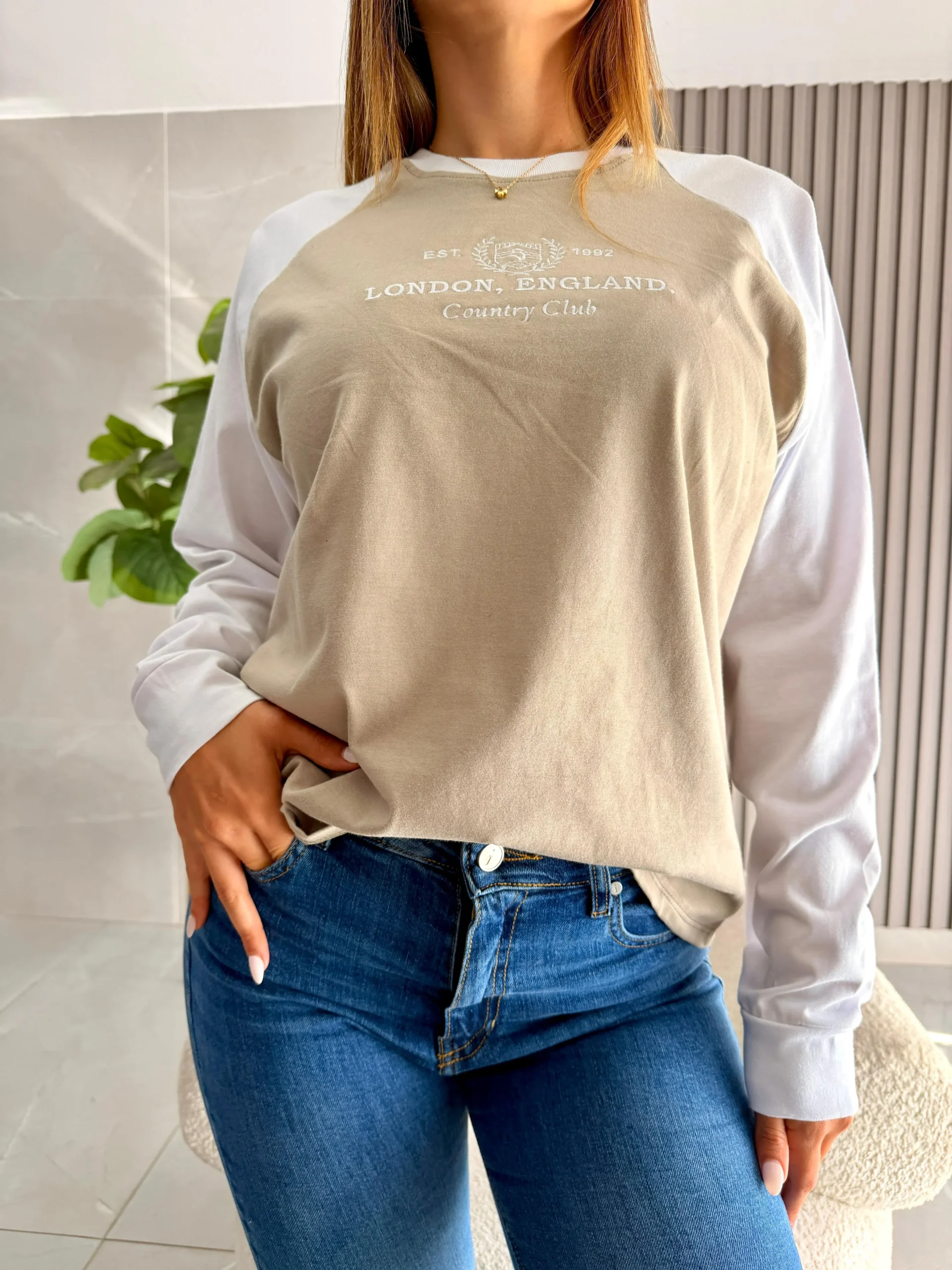 Camiseta combinada algodón LONDON - Image 9