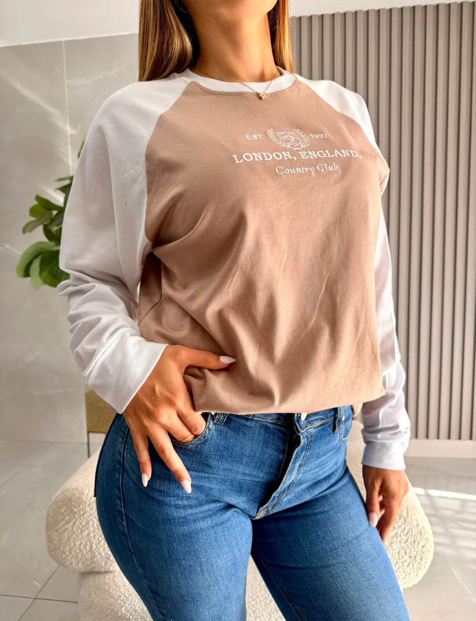 Camiseta combinada algodón LONDON - Image 11