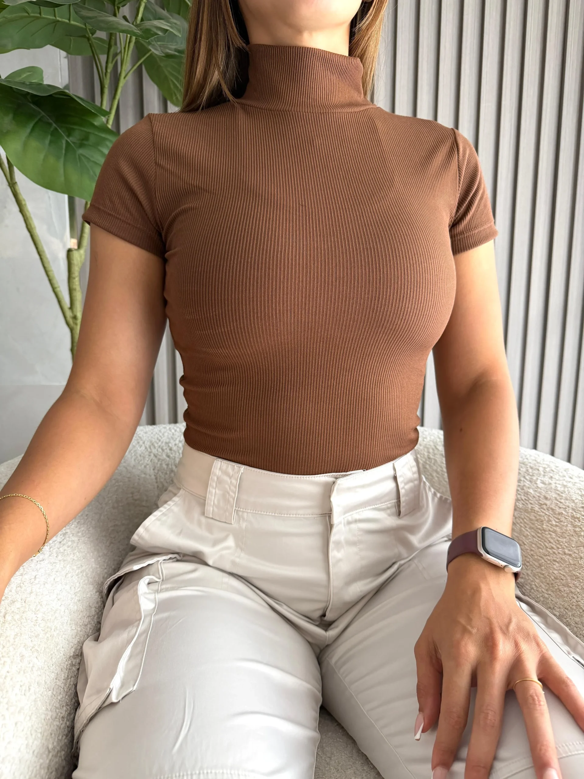 Remera cuello alto/polera