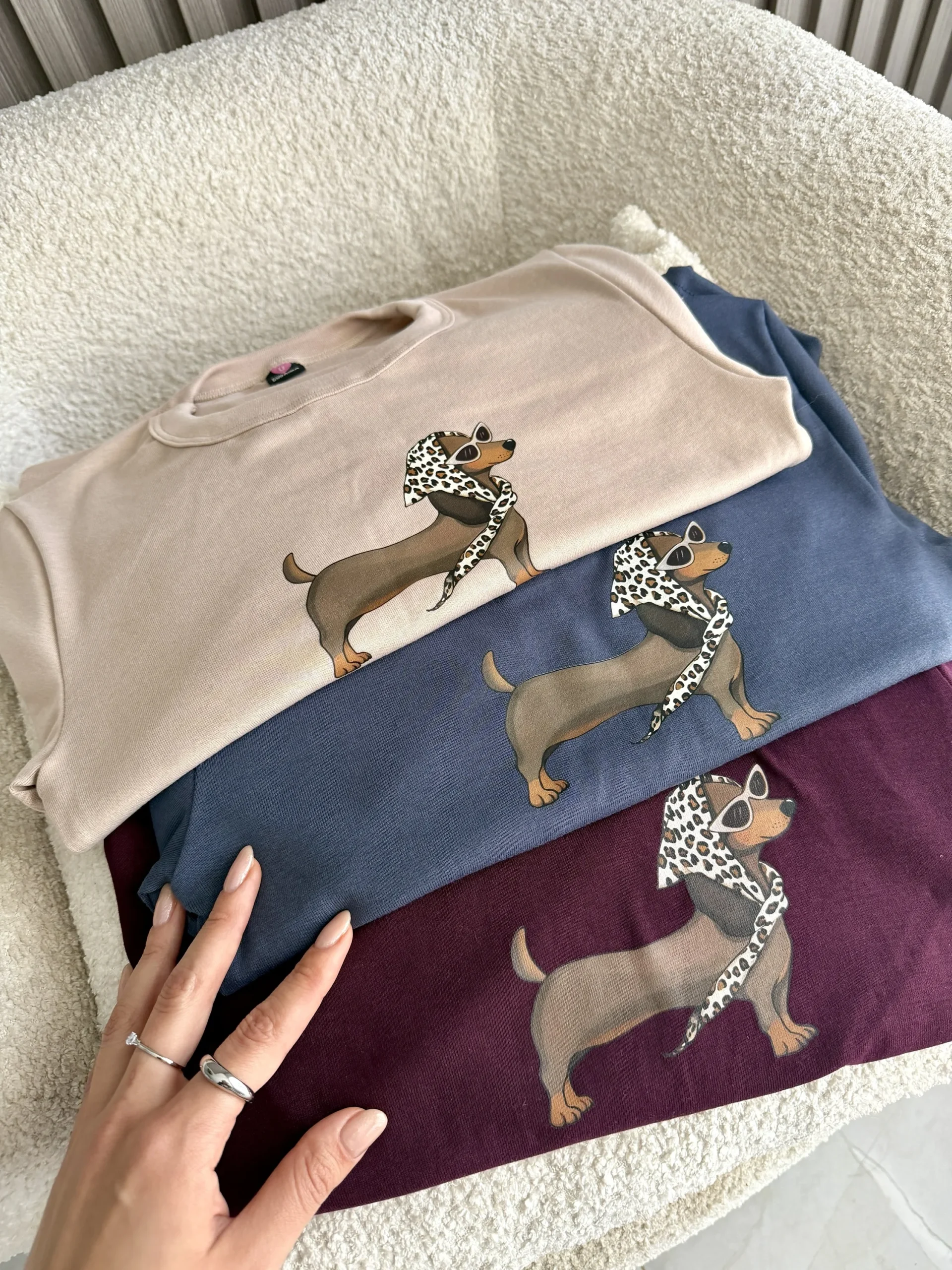 Alternative view of Camiseta Ribb salchicha print🐾