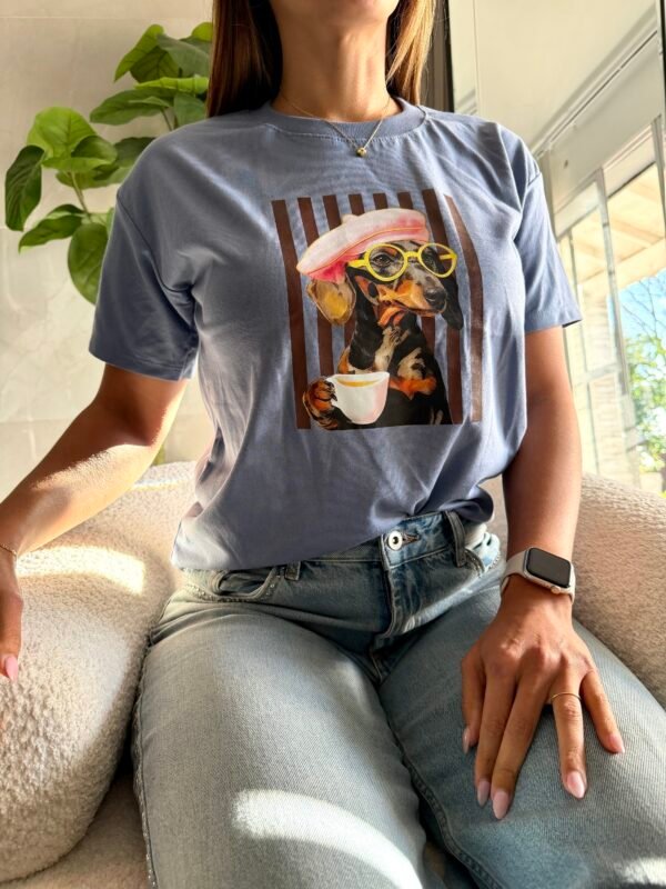 Remera Estampada COFFEE DOG - Imagen 5