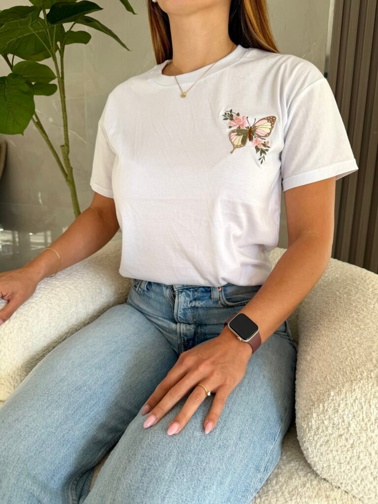 Reme Bordada MARIPOSA Rosa