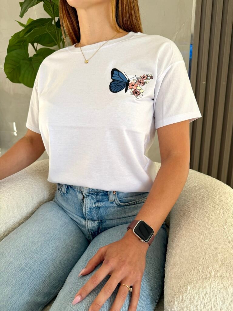 Reme Bordada MARIPOSA Azul